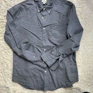 J. Crew Gray Casual Button Down Shirt with Traditional Collar